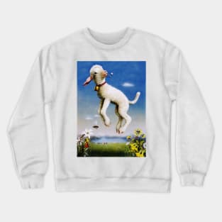 Frühlingsfahrten SPRING TIME Sheep Lamb Farm Vintage Wall Decor Art Poster Crewneck Sweatshirt